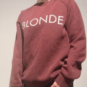 “BLONDE” - Brunette The Label Burgundy Sweatshirt